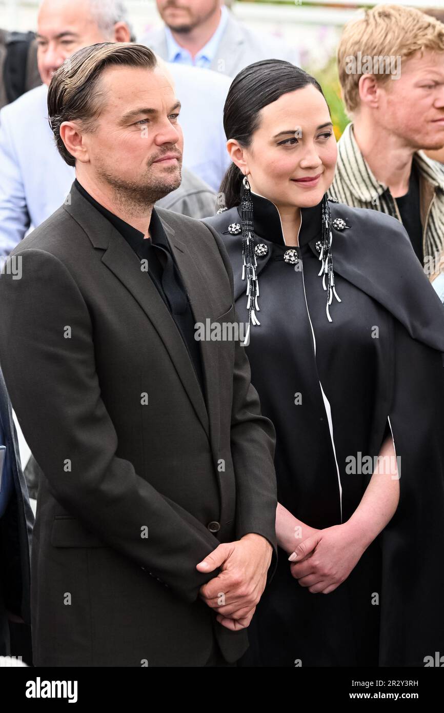 Lily Gladstone, Leonardo DiCaprio 76th Cannes Film Festival Photocall of the movie Killers of