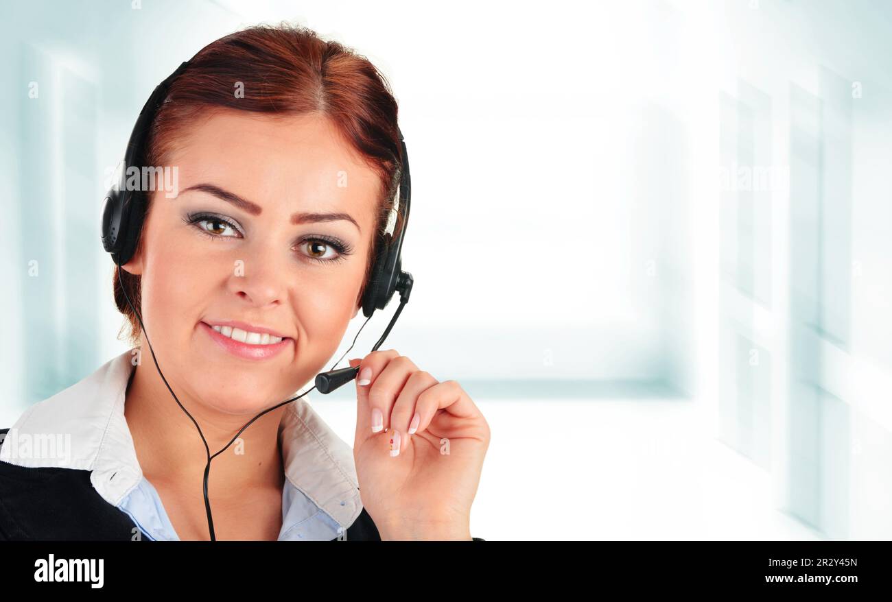 Call center operator. Customer support. Helpdesk Stock Photo Alamy