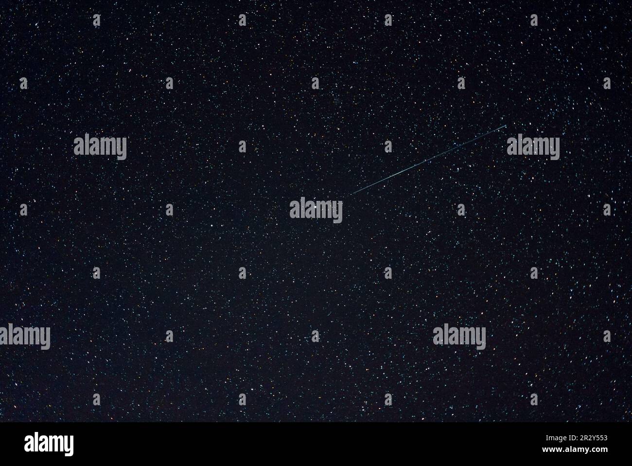 Geminids Meteor Shower with North Star Stars Circling Polaris Night Sky