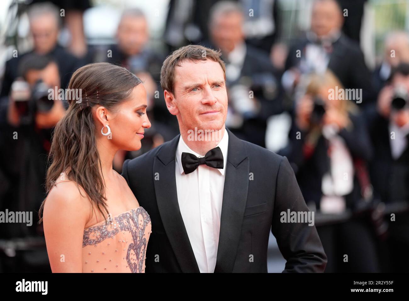 Alicia Vikander and husband Michael Fassbender walk the red carpet for the  premiere of her new movie, #Firebrand, during the Cannes Film…