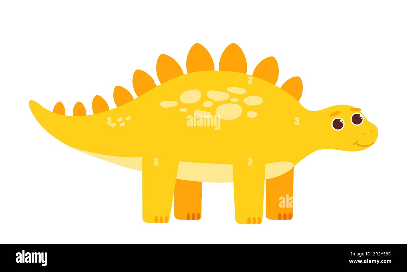 Cute yellow dinosaur Stock Vector Image & Art - Alamy