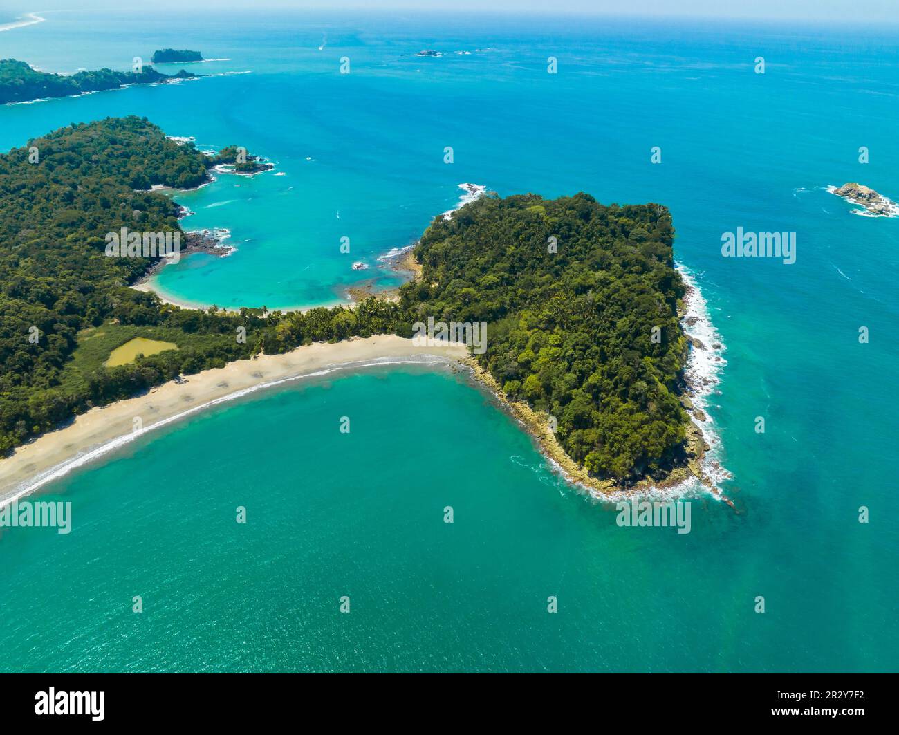 Aerial view of Manuel Antonio National Park in Costa Rica Stock Photo