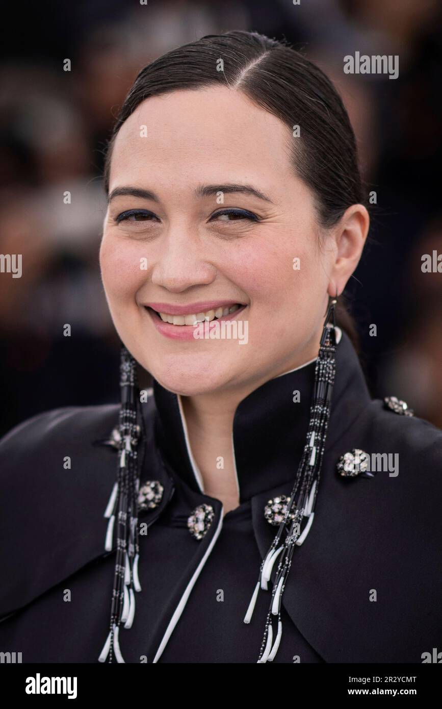 Lily Gladstone poses for photographers at the photo call for the film