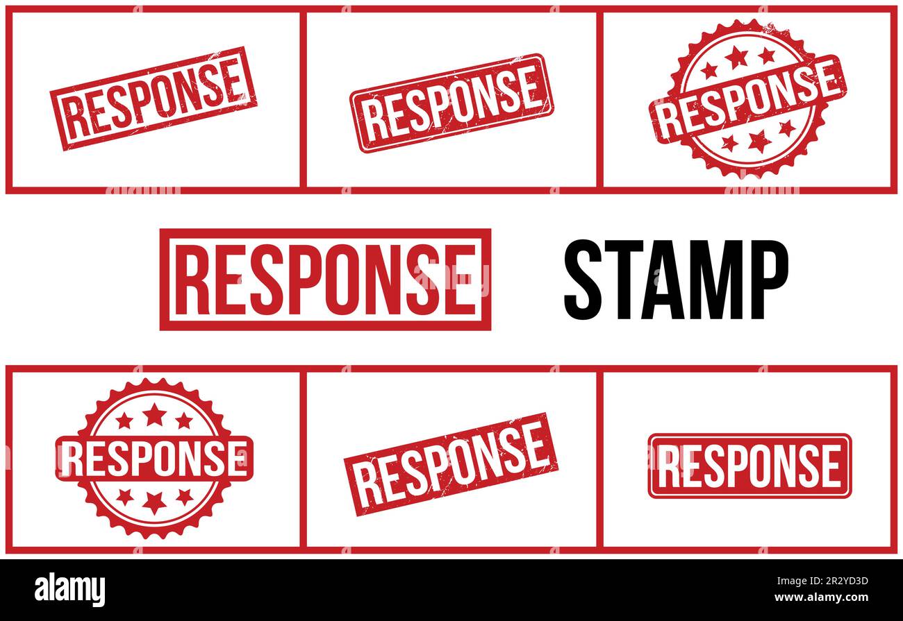 Response Rubber Stamp Set Vector Stock Vector Image & Art - Alamy