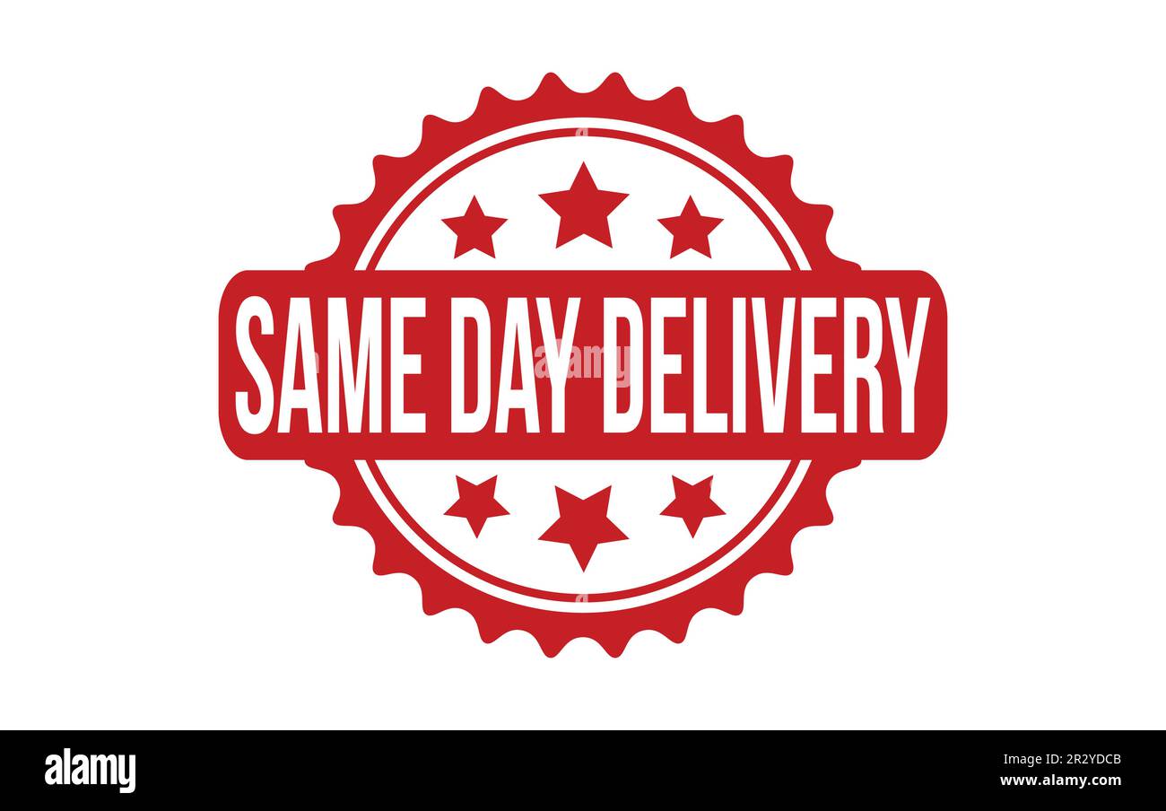 Same day delivery rubber stamp Royalty Free Vector Image