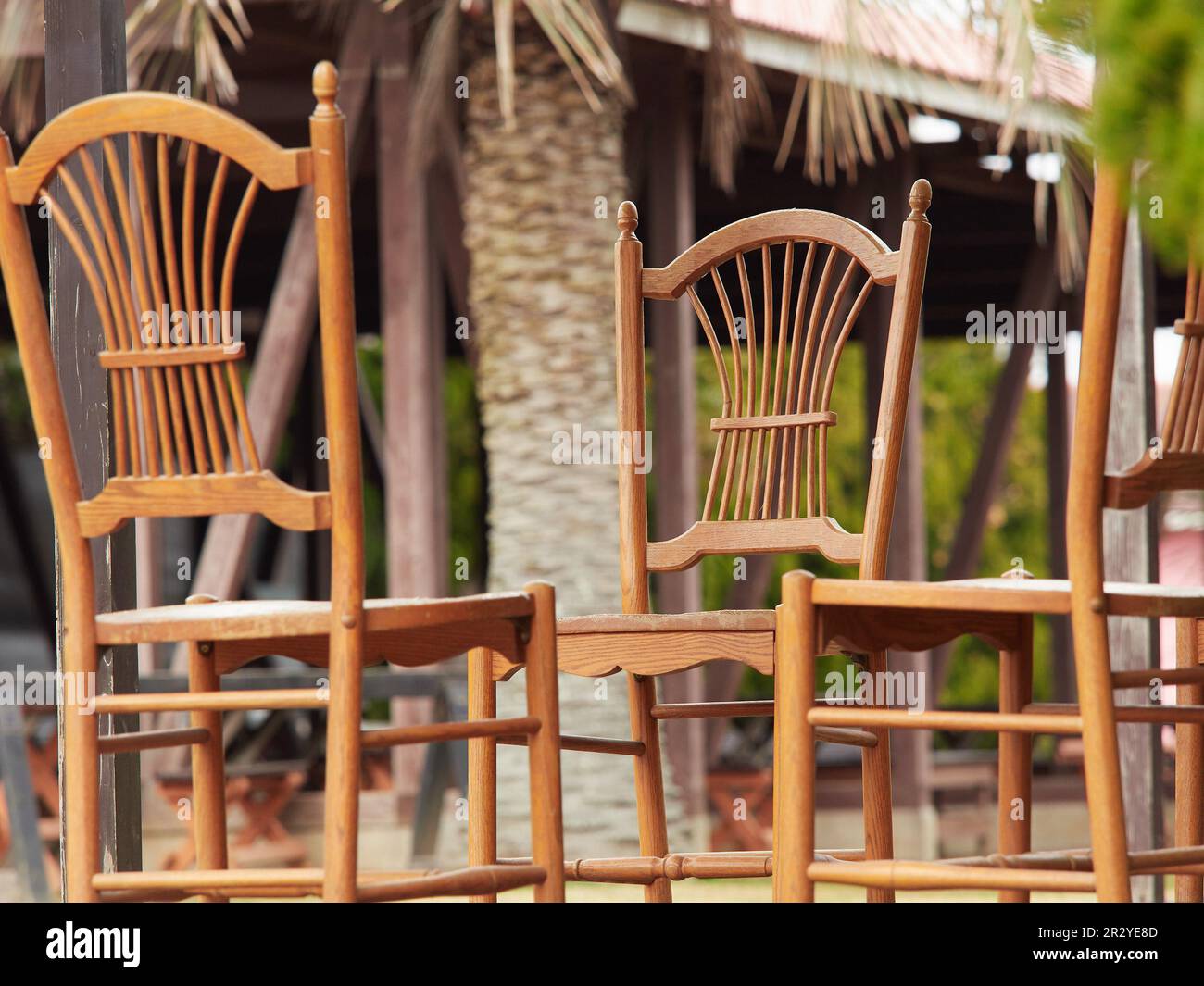 Outdoor bungalow chairs in Japan Stock Photo Alamy