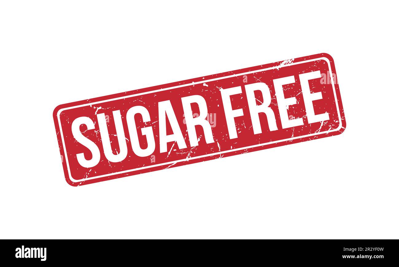Sugar Free Rubber Stamp Seal Vector Stock Vector
