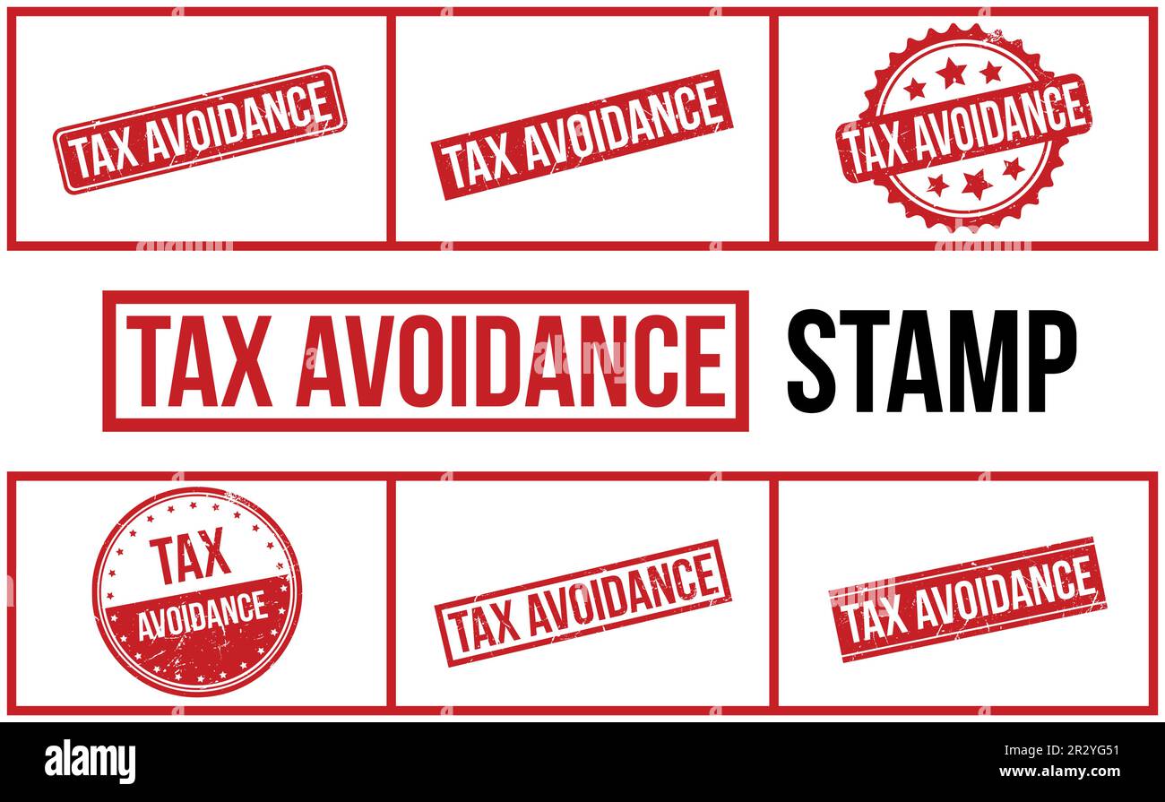 Tax Avoidance Rubber Stamp Set Vector Stock Vector