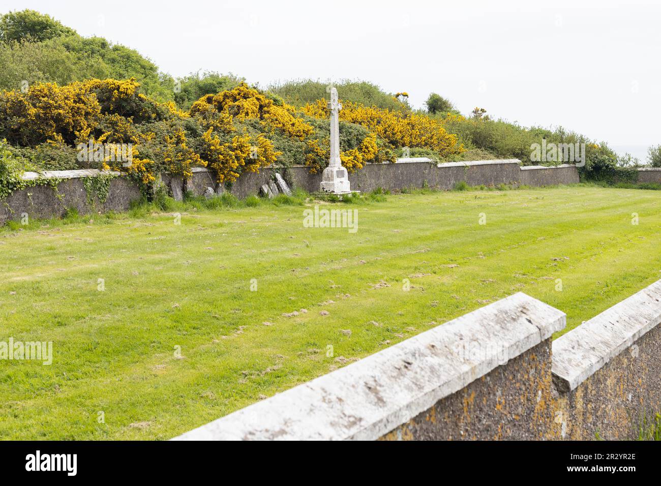The prison graveyard on Spike Island in County Cork, Ireland Stock