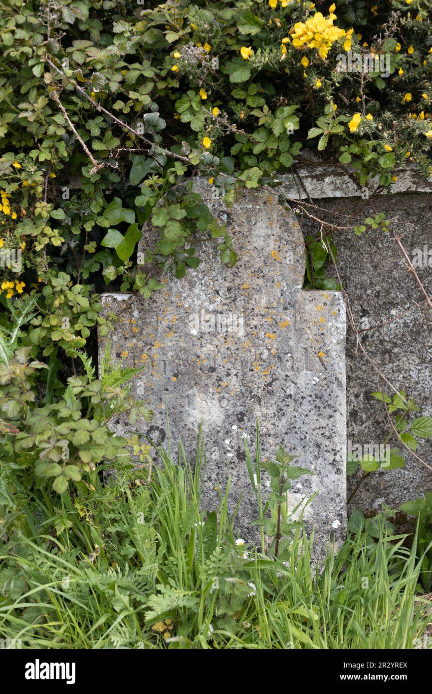 The prison graveyard on Spike Island in County Cork, Ireland Stock