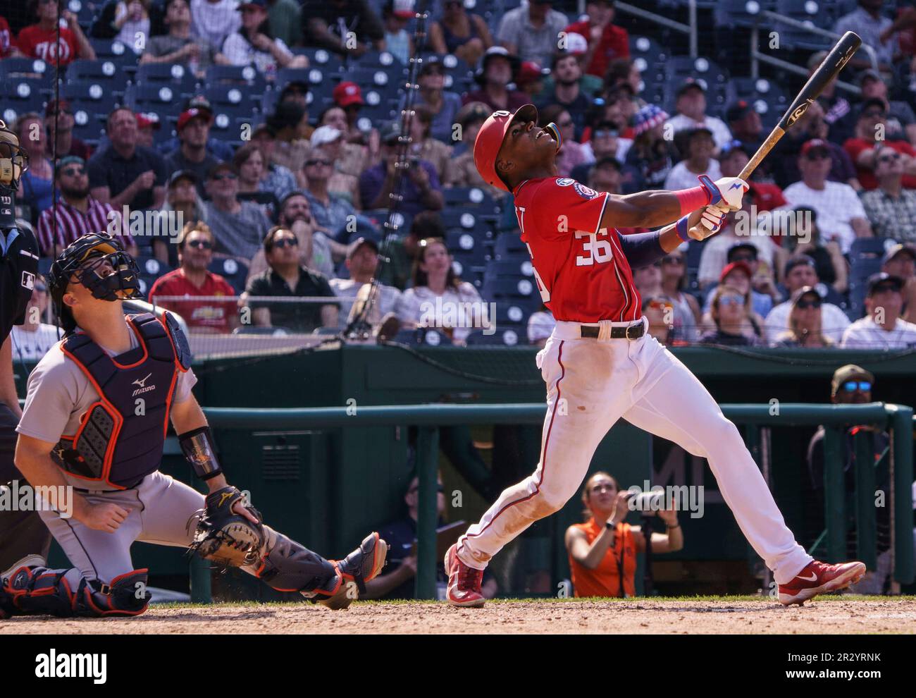 WASHINGTON, DC MAY 21 Detroit Tigers catcher Jake Rogers (34) and
