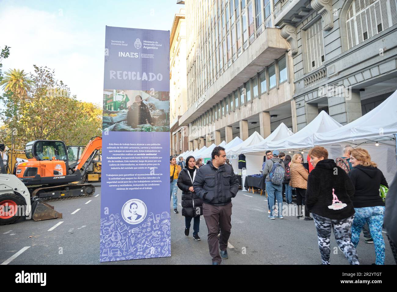 Buenos Aires, Argentina, May 20, 2023: Expo fair of popular economy and
