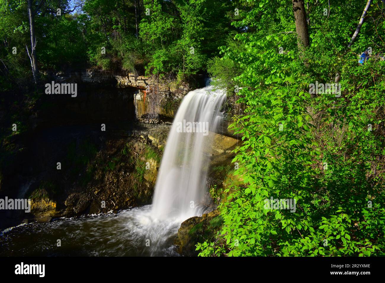 Minnehaha Waterfalls in Minneapolis, Minnesota Stock Photo