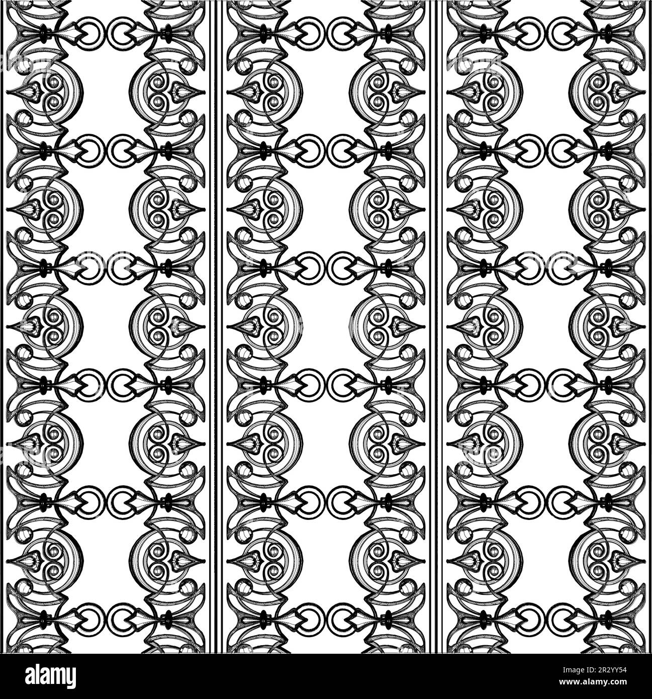 Antique Wall Panel Frame Vector. Illustration Isolated On White Background. Art Deco Art Nouveau Wall Panel Texture Pattern. Stock Vector