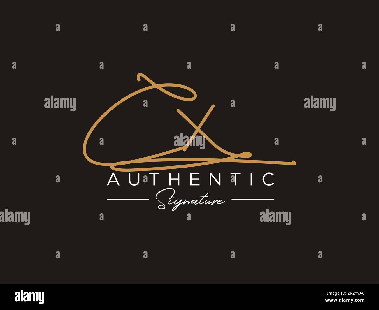 CX Signature Logo Template Vector. Stock Vector