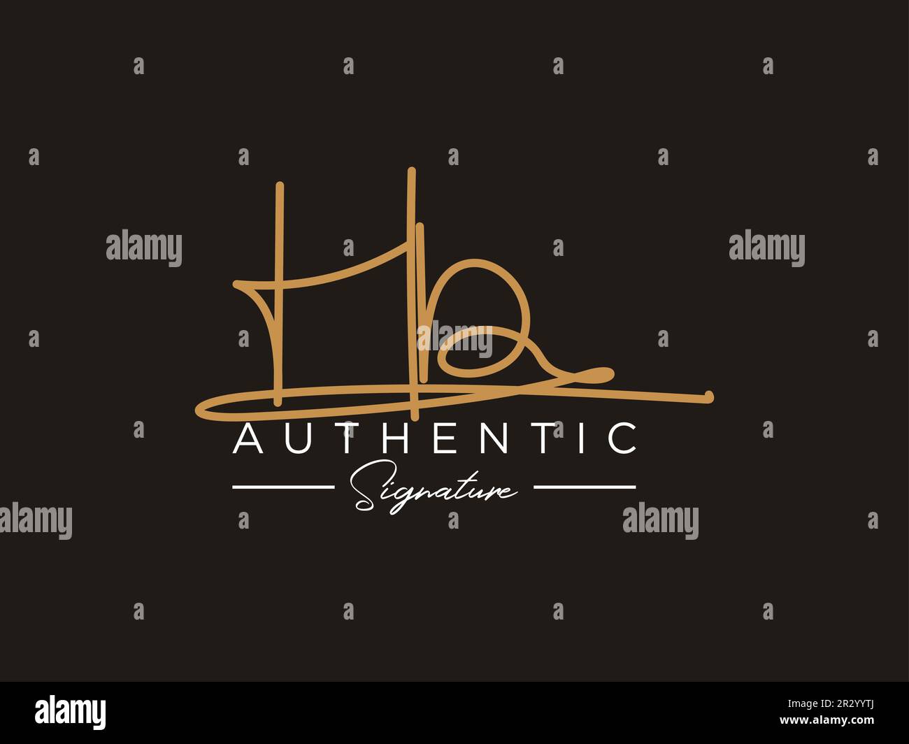 HB Signature Logo Template Vector Stock Vector Image & Art - Alamy