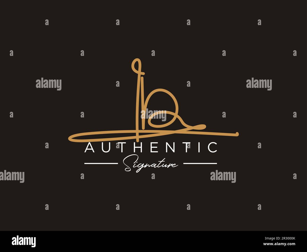 IB Signature Logo Template Vector Stock Vector Image & Art - Alamy
