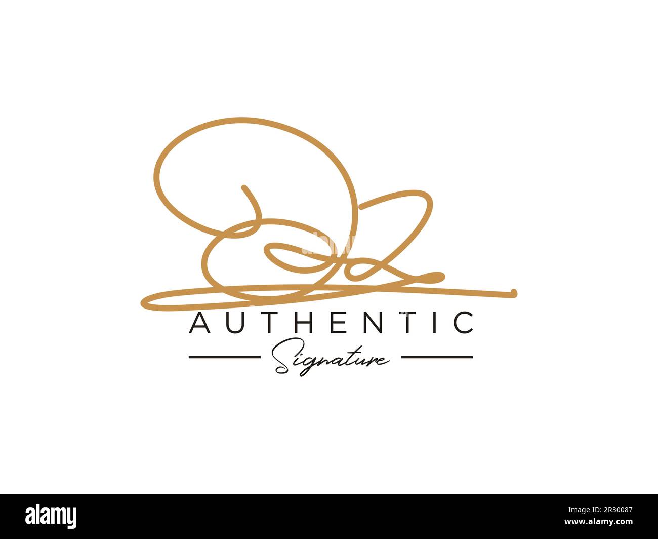 OZ Signature Logo Template Vector. Stock Vector