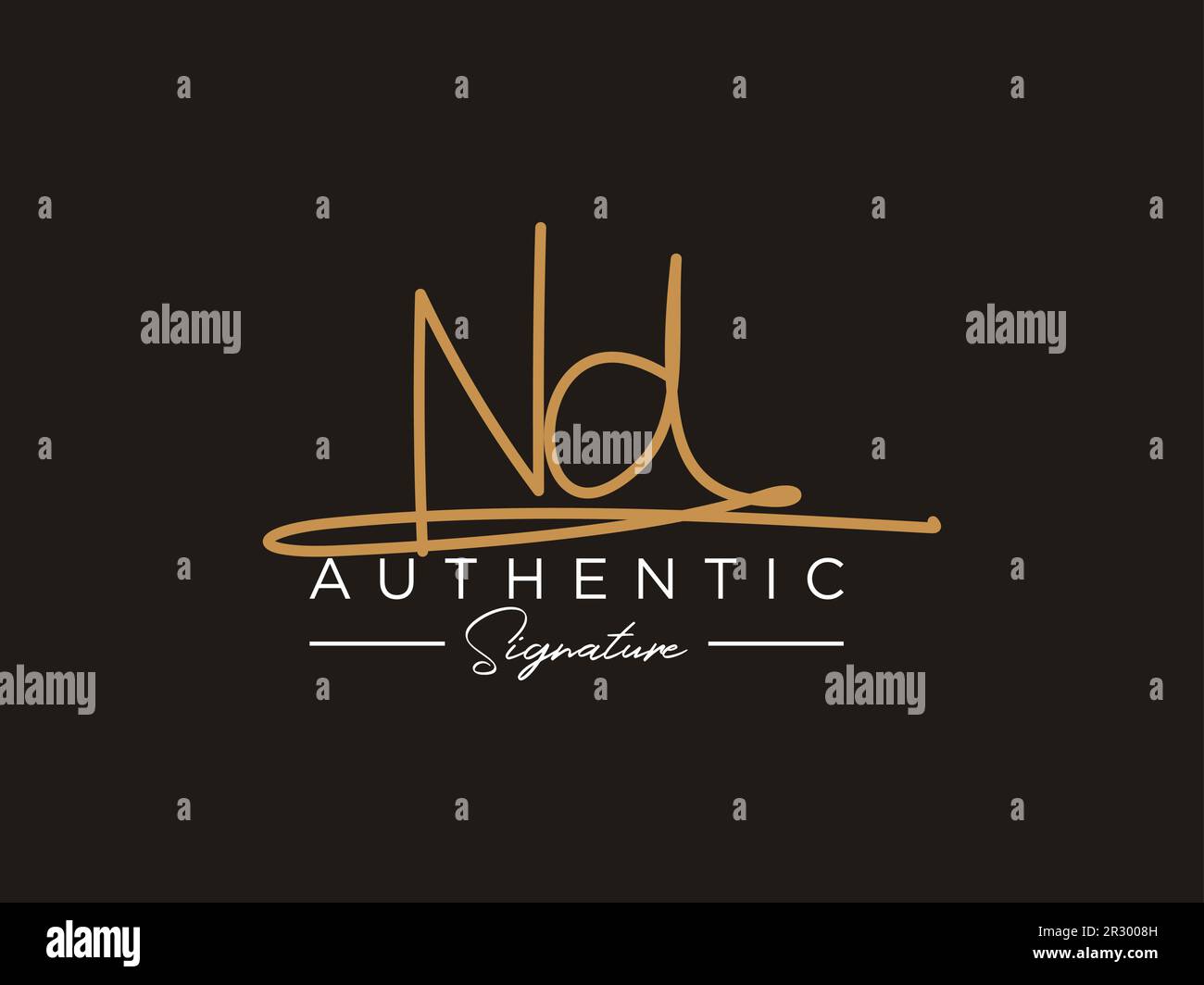 ND Signature Logo Template Vector. Stock Vector