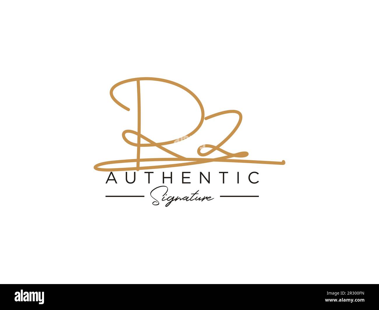 RZ Signature Logo Template Vector Stock Vector Image & Art - Alamy