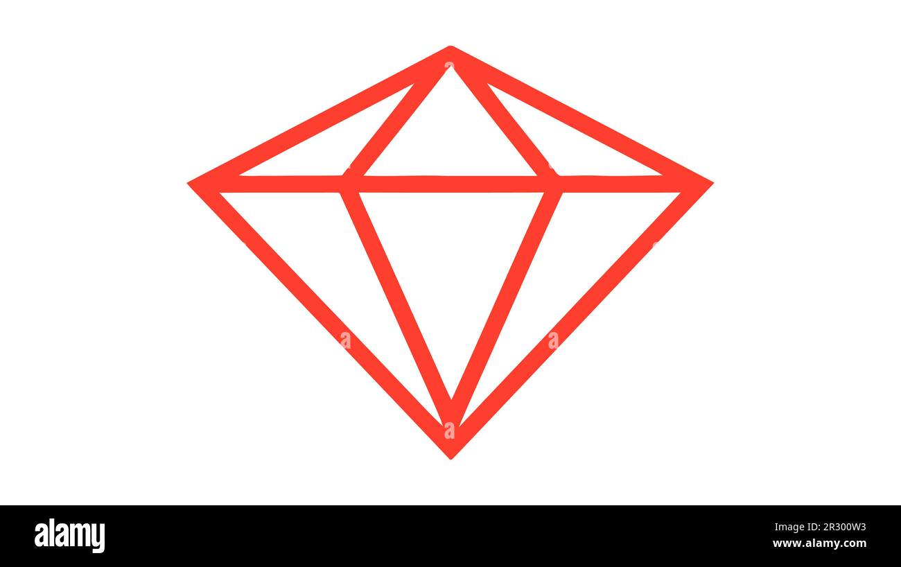 Linear diamond sign vector design hi-res stock photography and images ...