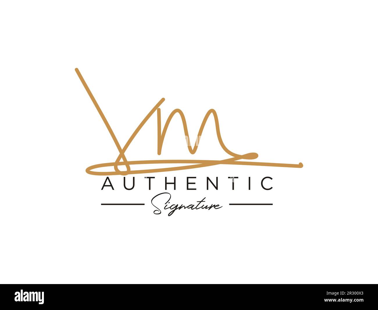 VM Signature Logo Template Vector. Stock Vector