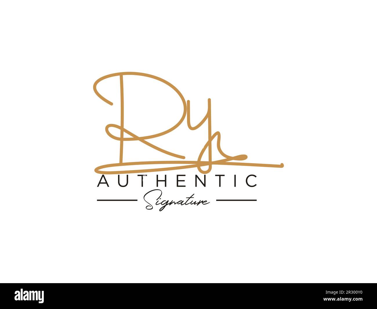 RY Signature Logo Template Vector Stock Vector Image & Art - Alamy