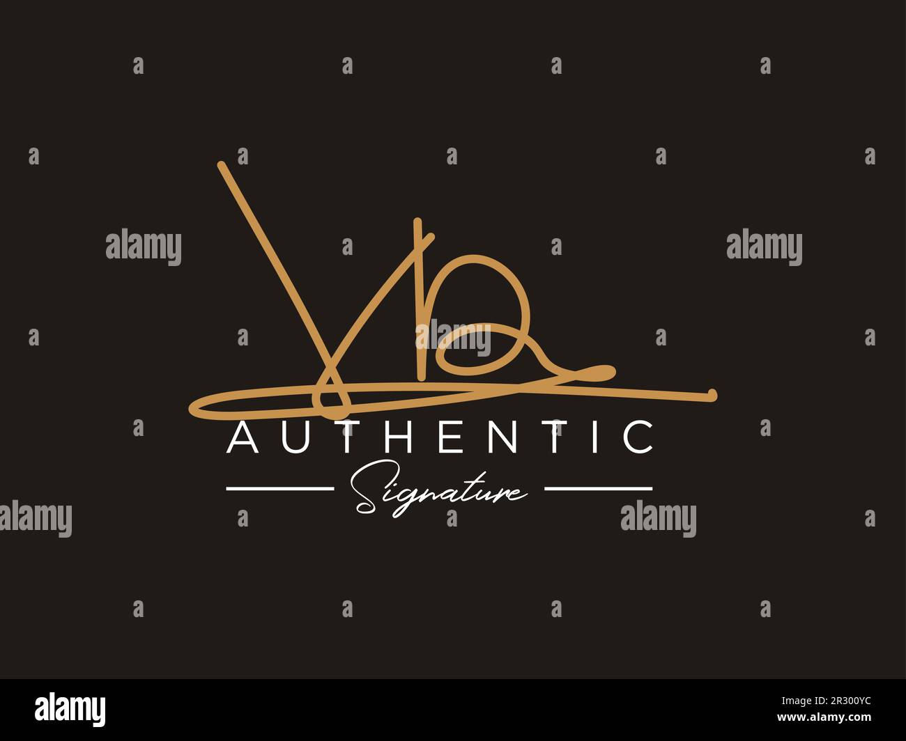 VB Signature Logo Template Vector. Stock Vector