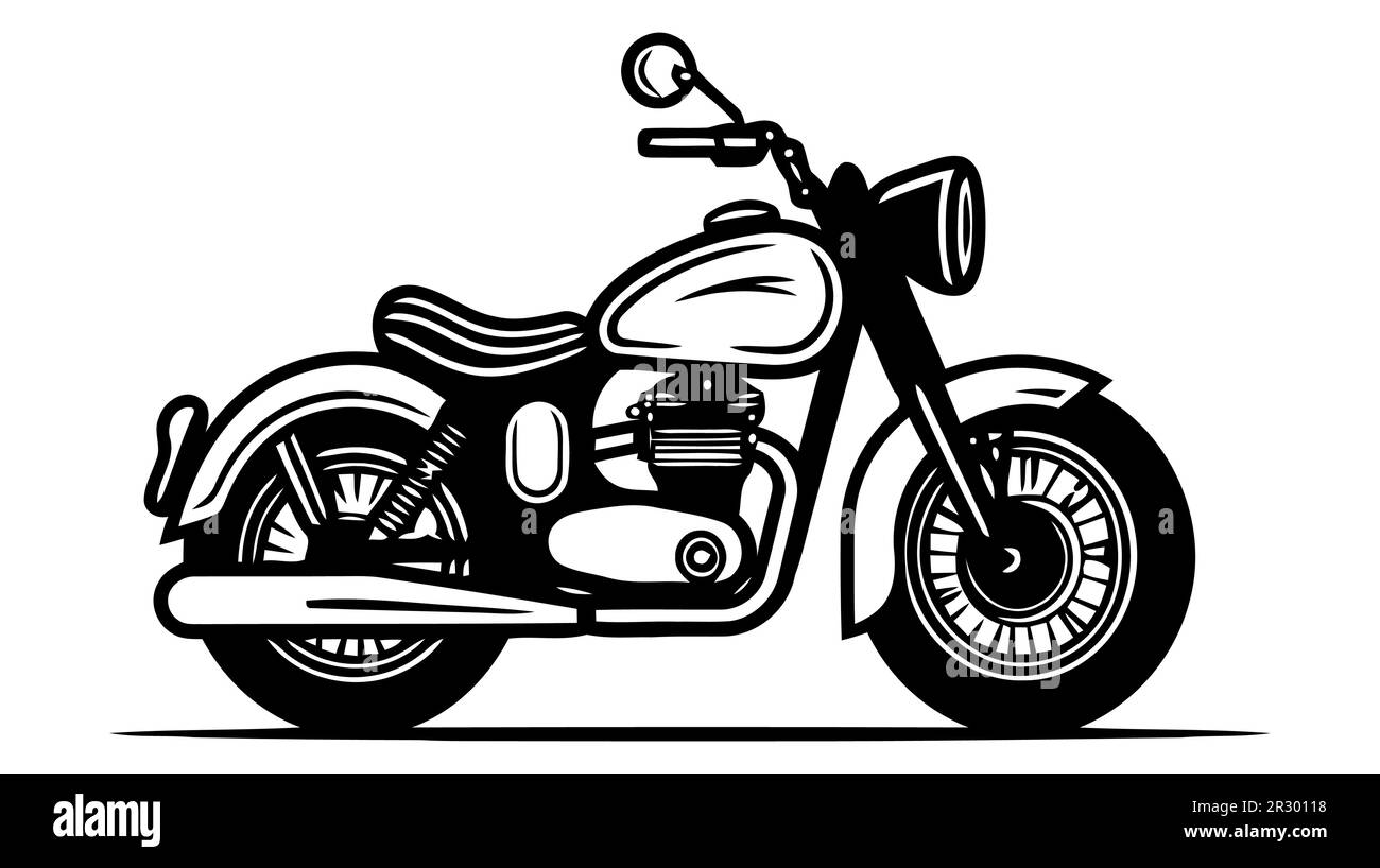 Motorbike logo, icon. Vector illustration isolated on white background Stock Vector