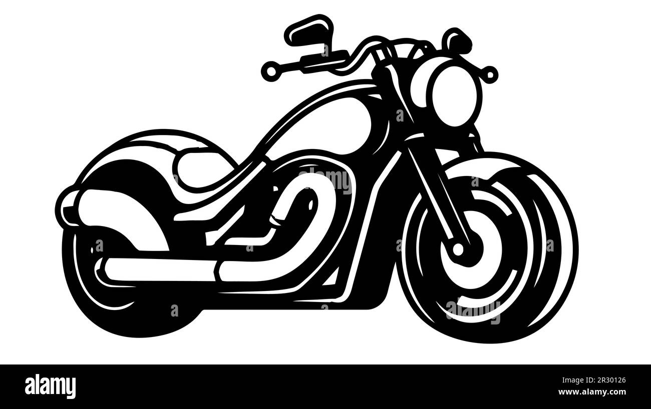 Motorbike logo, icon. Vector illustration isolated on white background Stock Vector