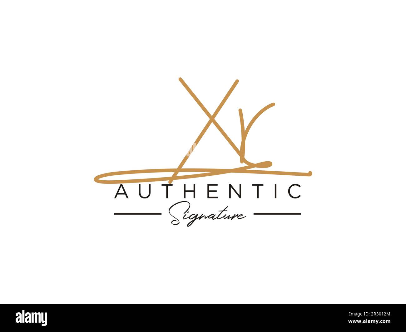 XR Signature Logo Template Vector. Stock Vector