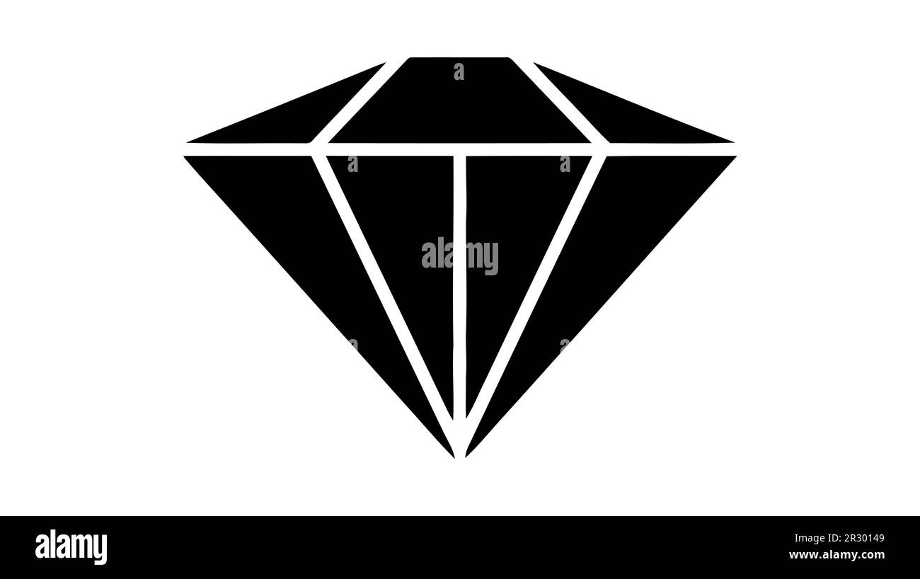 Vector brilliant, diamond line icon. linear style sign for mobile ...