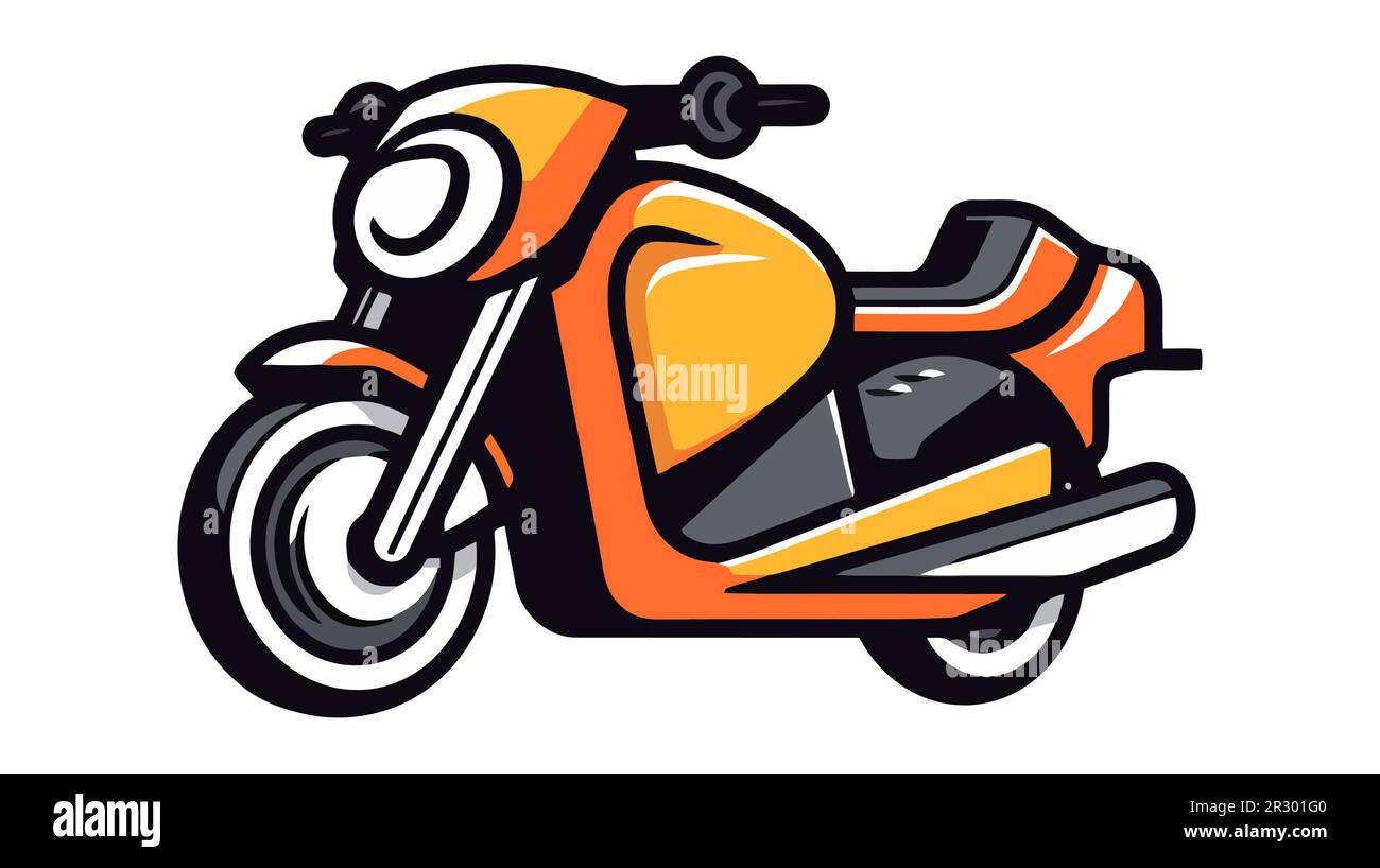 Motorbike logo, icon. Vector illustration isolated on white background ...