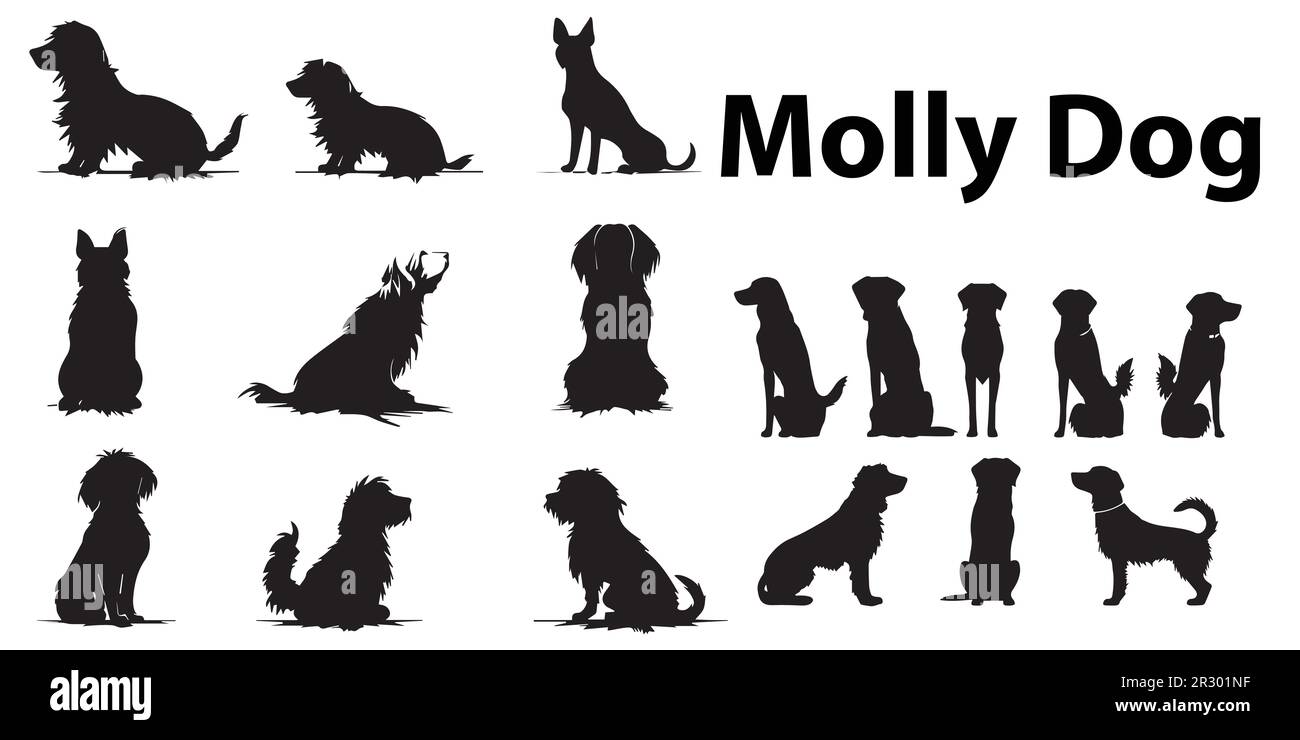 A silhouette black dog vector illustration Stock Vector Image & Art Alamy
