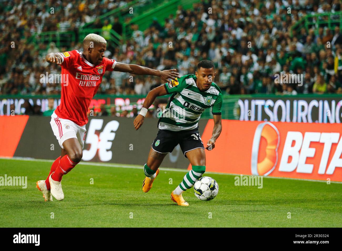 Lisbon, Portugal. 21st May, 2023. Chiquinho (Benfica) Football/Soccer :  Portugal Liga Portugal bwin match between Sporting Clube de Portugal 2-2  SL Benfica at the Estadio Jose Alvalade in Lisbon, Portugal . Credit