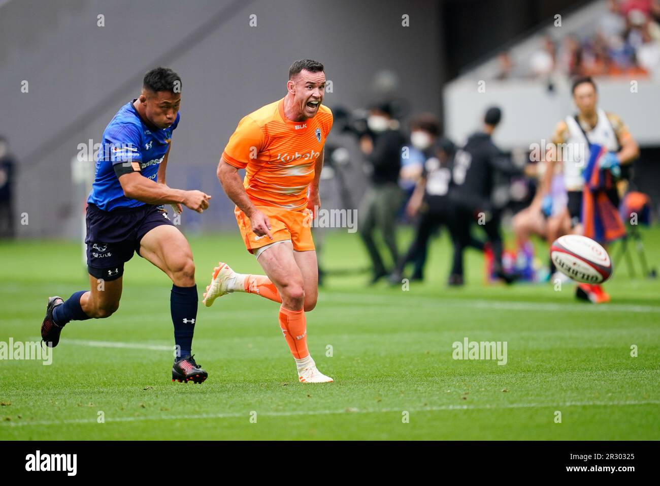 Tokyo Japan. 20th May, 2023. Ryan Crotty (Spears), MAY 20, 2023 - Rugby : Japan Rugby League One 2022-23 Play Off Tournament Final Match between Saitama Wild Knights 15-17 Kubota Spears Funabashi Tokyo-Bay at Japan National Stadium in Tokyo Japan. Credit: SportsPressJP/AFLO/Alamy Live News Stock Photo