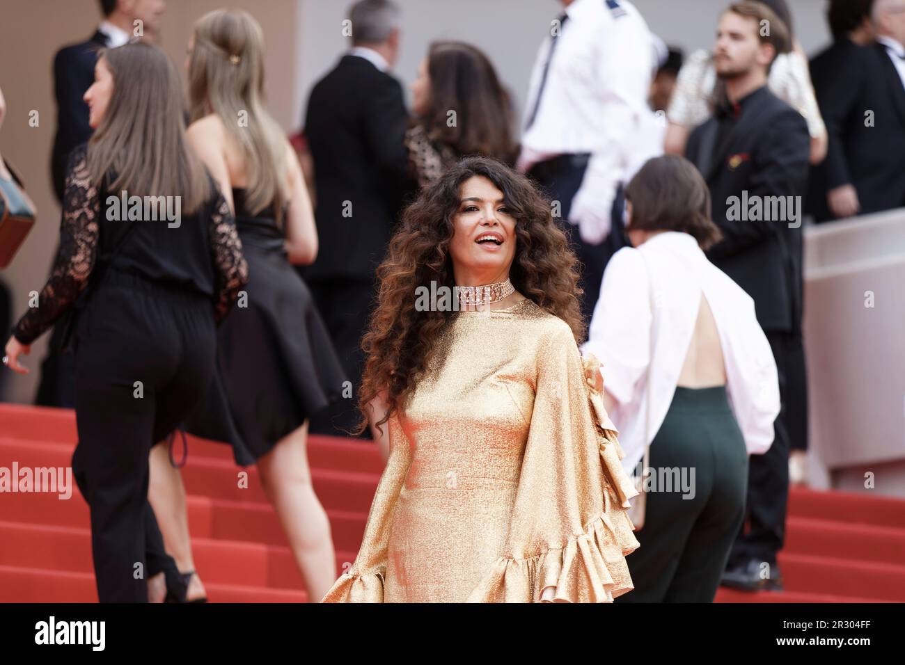 Cannes, France.16th May, 2023.Afef Jnifen attends the opening ceremony at 76th Annual Cannes Film Festival in Cannes, France Stock Photo