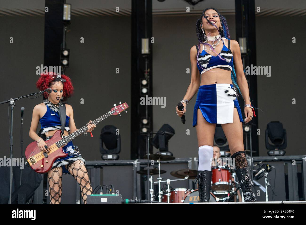 South, left, and Amy Love of Nova Twins perform at the To Rockville Music