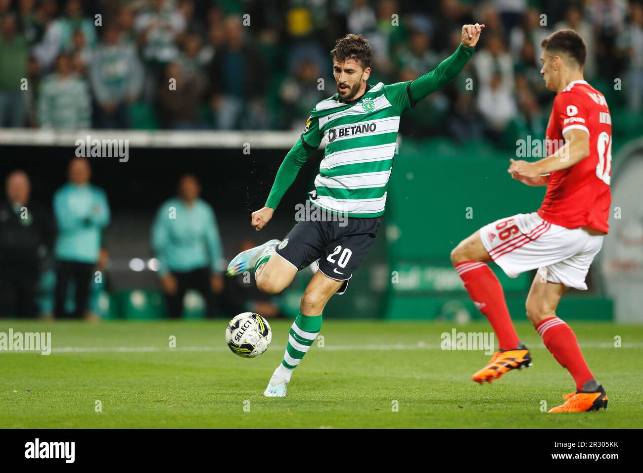 Lisbon, Portugal. 21st May, 2023. Chiquinho (Benfica) Football/Soccer :  Portugal Liga Portugal bwin match between Sporting Clube de Portugal 2-2  SL Benfica at the Estadio Jose Alvalade in Lisbon, Portugal . Credit