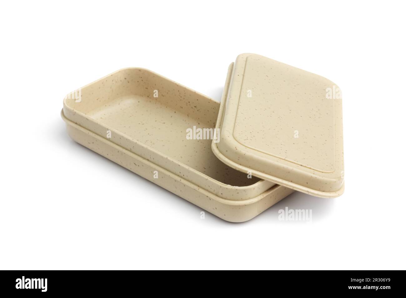 lunch box isolated on white background. plastic box Stock Photo