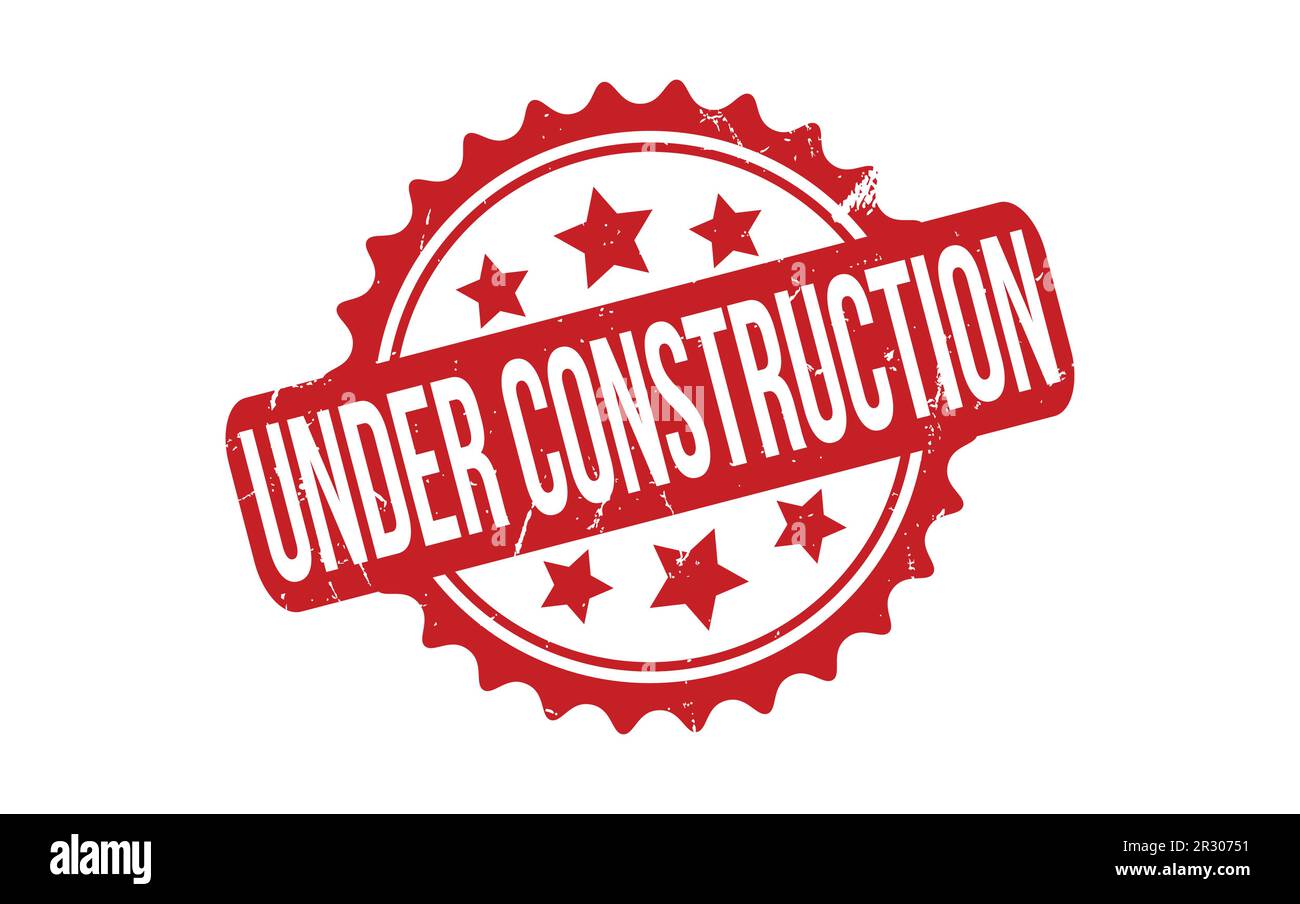 Under Construction rubber grunge stamp seal vector Stock Vector