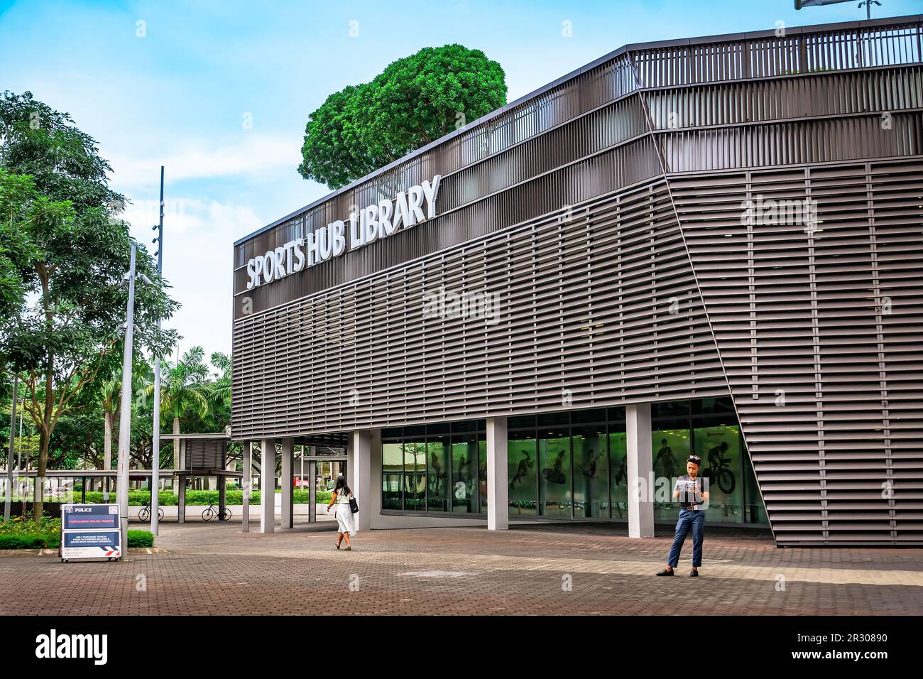 Sports Hub Library in Singapore Sports Hub,Kallang, Singapore. Stock Photo