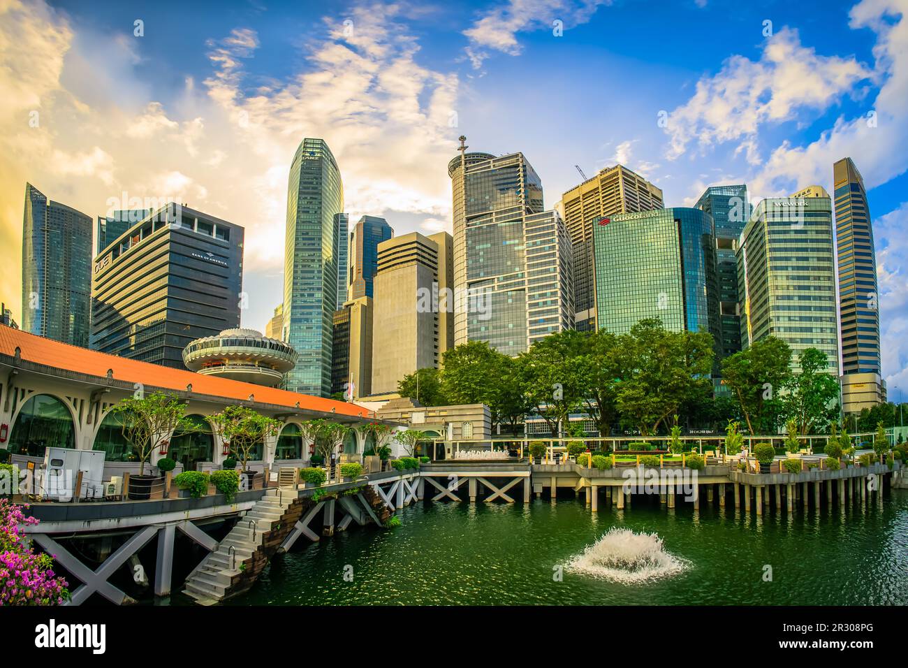 The Clifford Pier And OUE Tower At Singapore Central Business District the-clifford-pier-and-oue-tower-at-singapore-central-business-district
