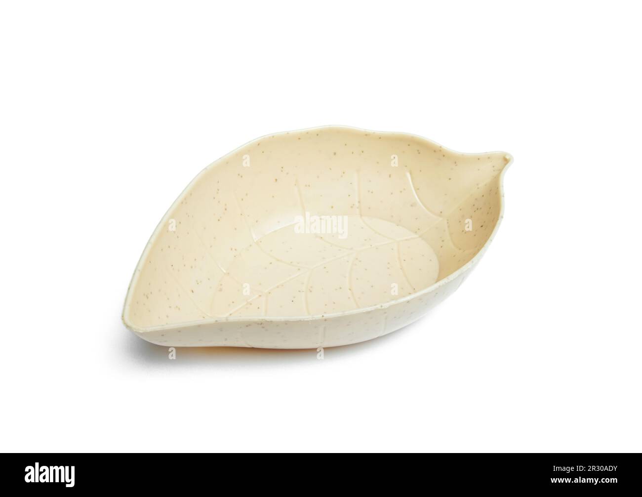 a serving bowl in the shape of a leaf isolated on white background Stock Photo Alamy
