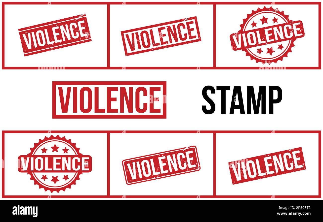 Violence Rubber Stamp Set Vector Stock Vector Image & Art Alamy