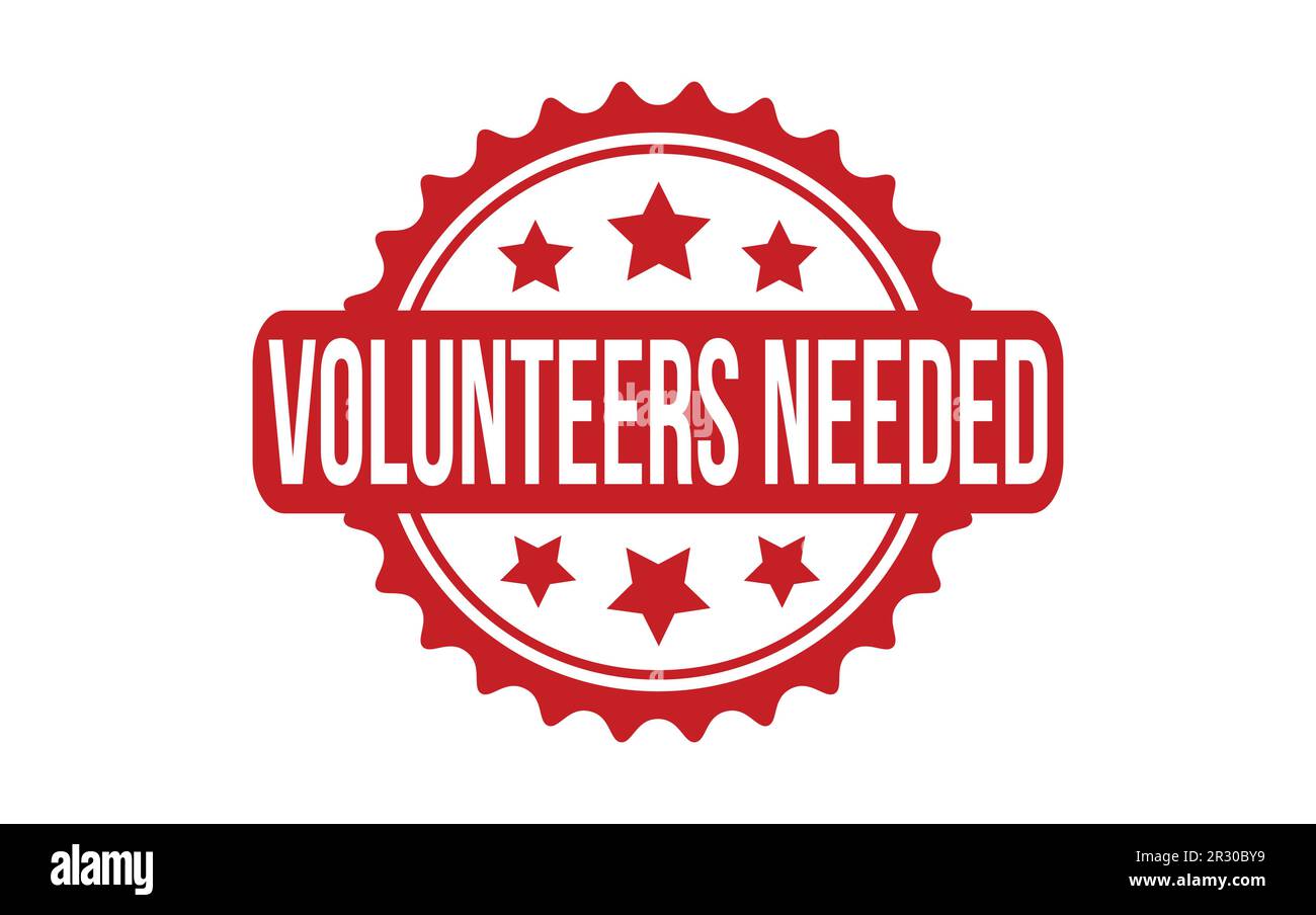 Volunteers Needed rubber grunge stamp seal vector Stock Vector