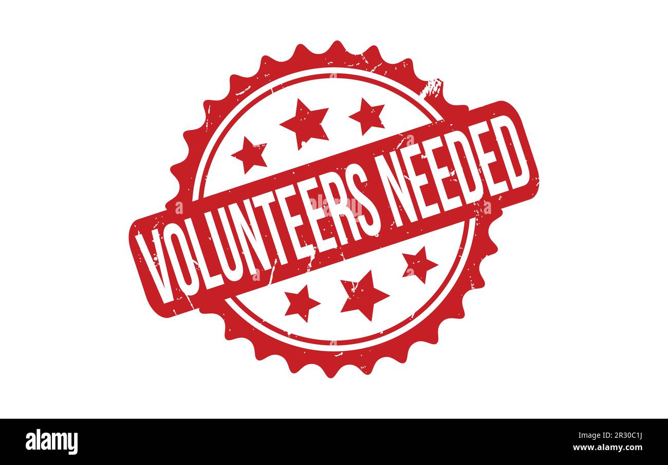 Volunteers Needed rubber grunge stamp seal vector Stock Vector