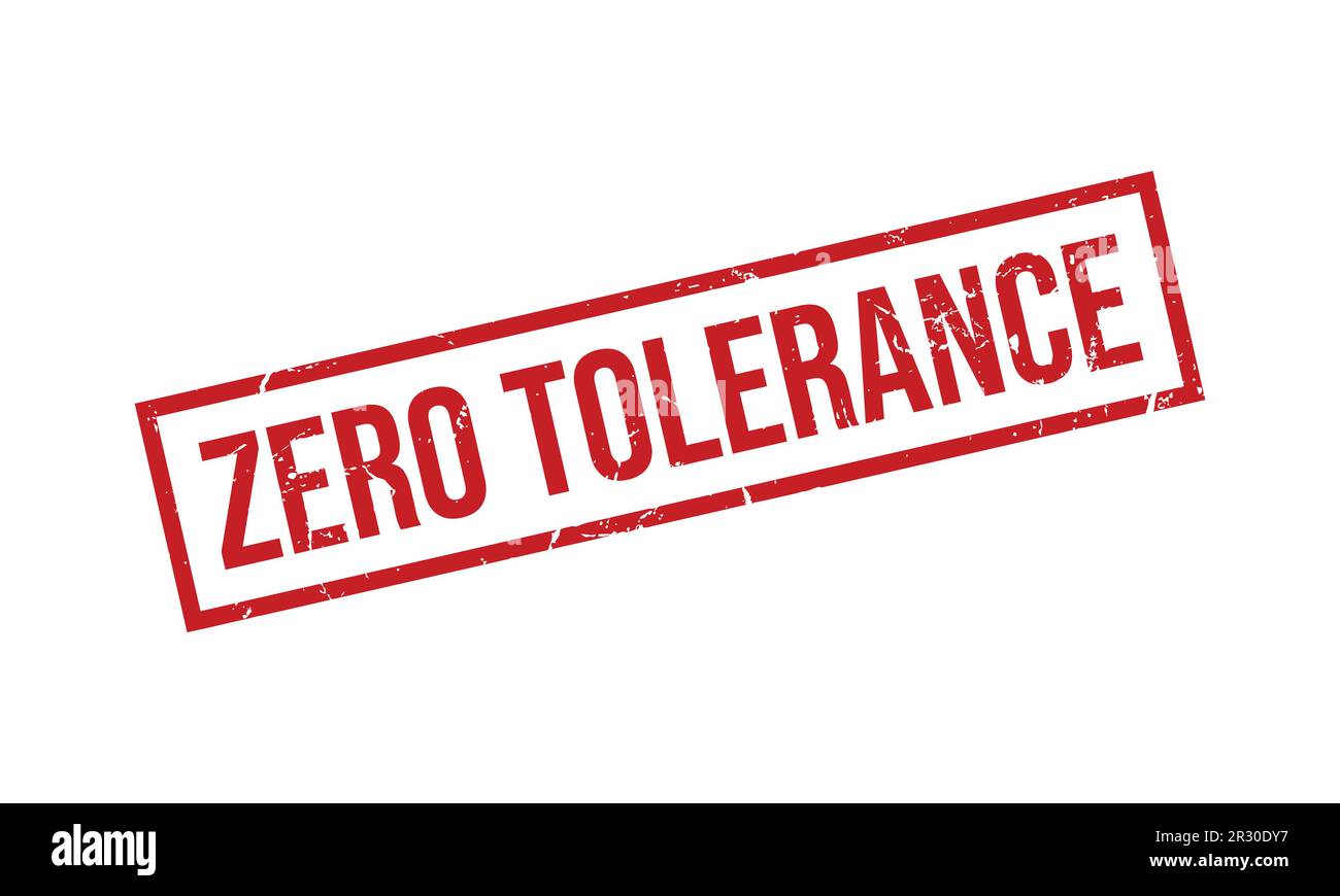 Zero Tolerance Rubber Stamp Seal Vector Stock Vector Image & Art Alamy