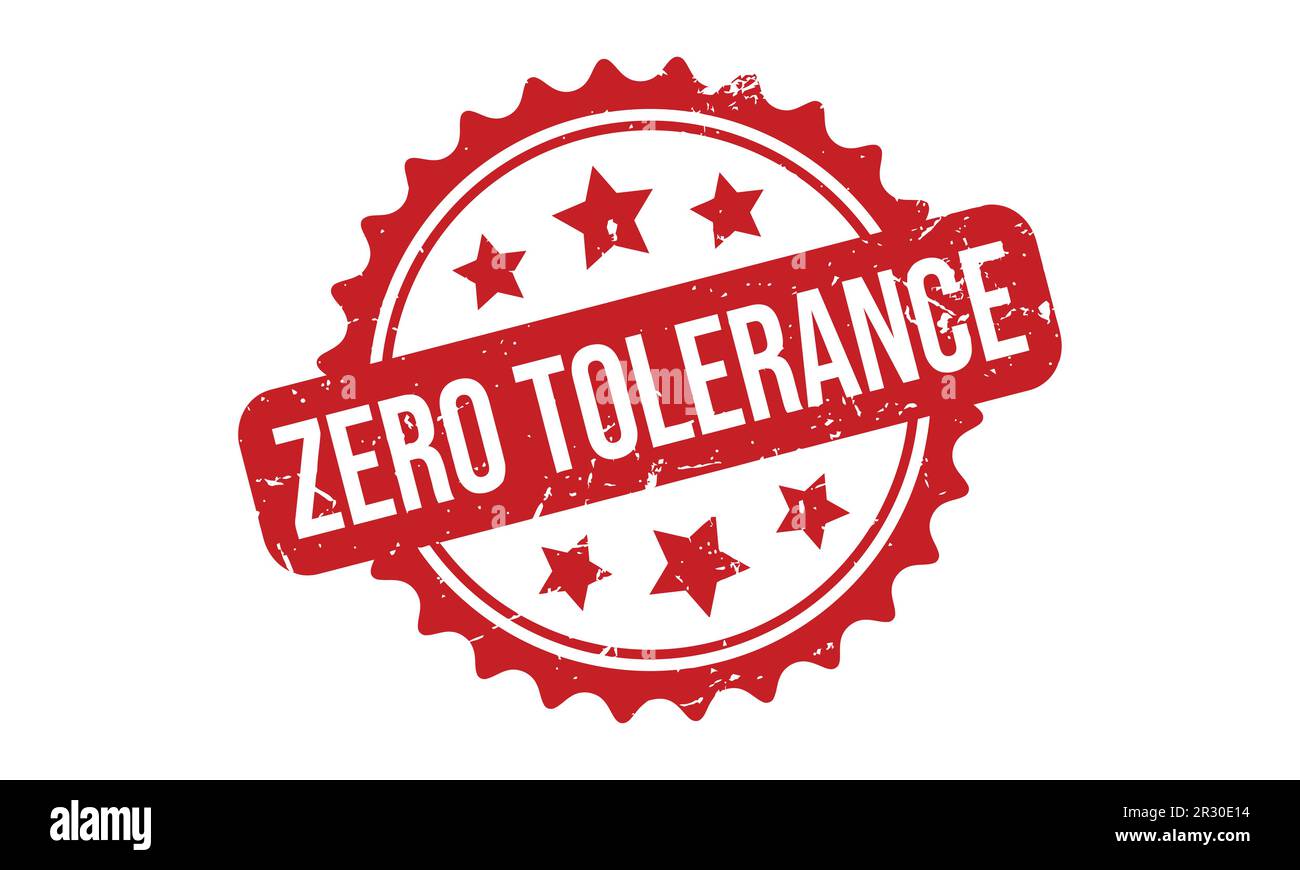 Zero Tolerance Rubber Stamp Seal Vector Stock Vector Image & Art Alamy