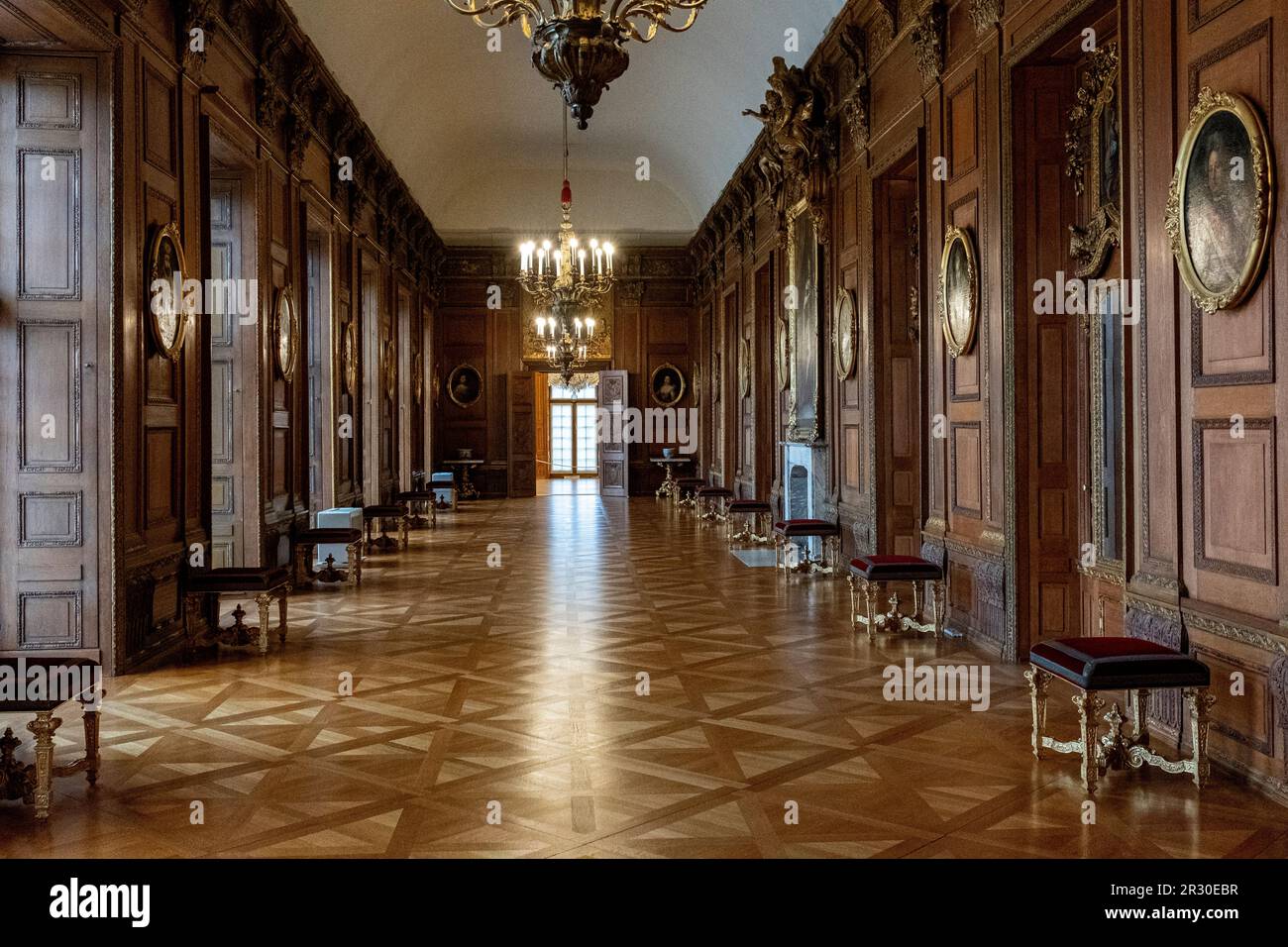 Berlin, Germany. Charlottenburg Palace Interior, residense of the former Prussian Kings & Queens. Stock Photo